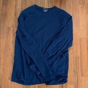 Long sleeve blue tshirt